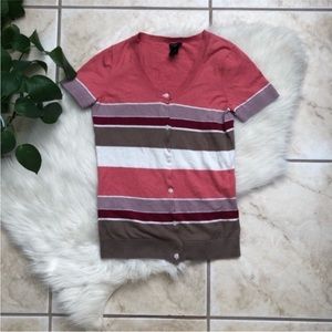 Ann Taylor Striped Cardigan